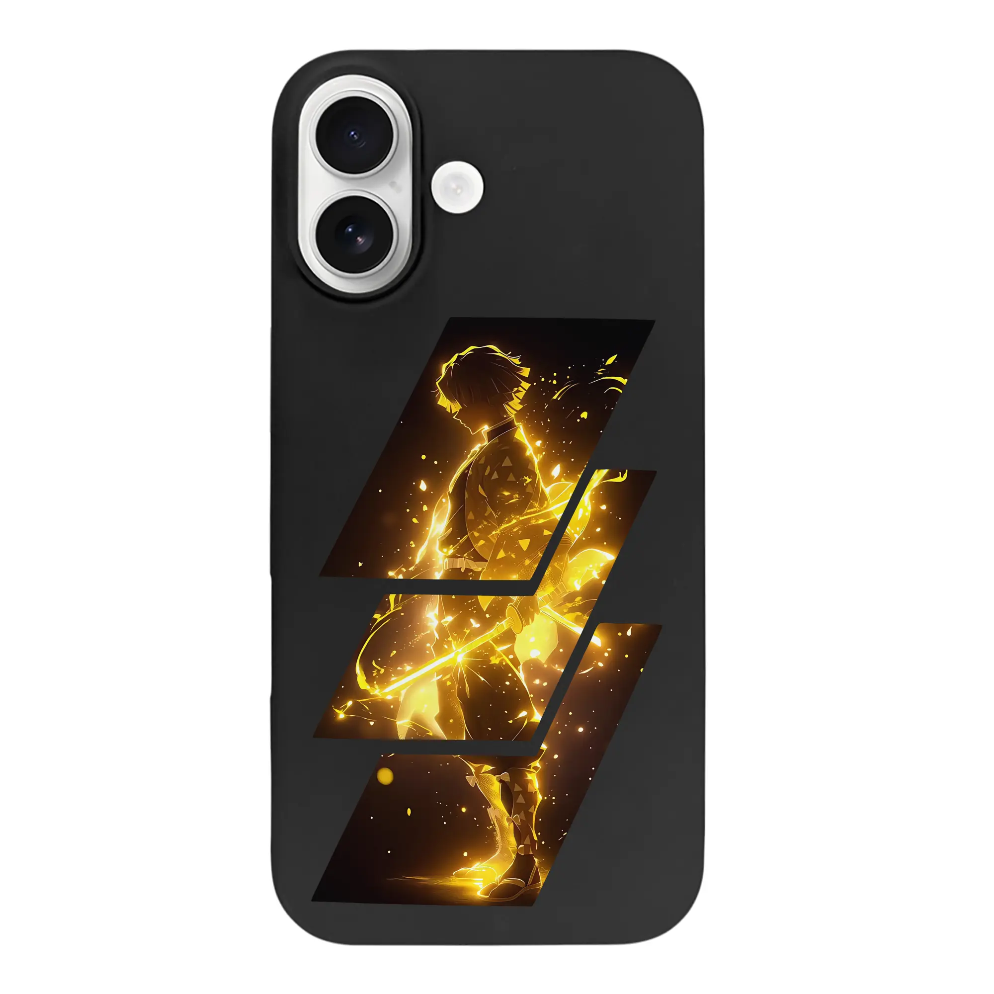 鬼滅の刃 グッズ,我妻 善逸 - iPhone 17 シリーズ シリコンケース 薄型 耐衝撃 指紋防止 ソフトタッチカバー 精密フィット 傷防止 保護ケース iPhone 17/17 Air/17 Pro/17 Pro Max 対応